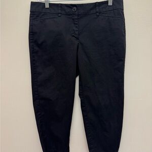 LOFT Outlet Womens 6P Navy Capri Pants Petite Cotton Stretch